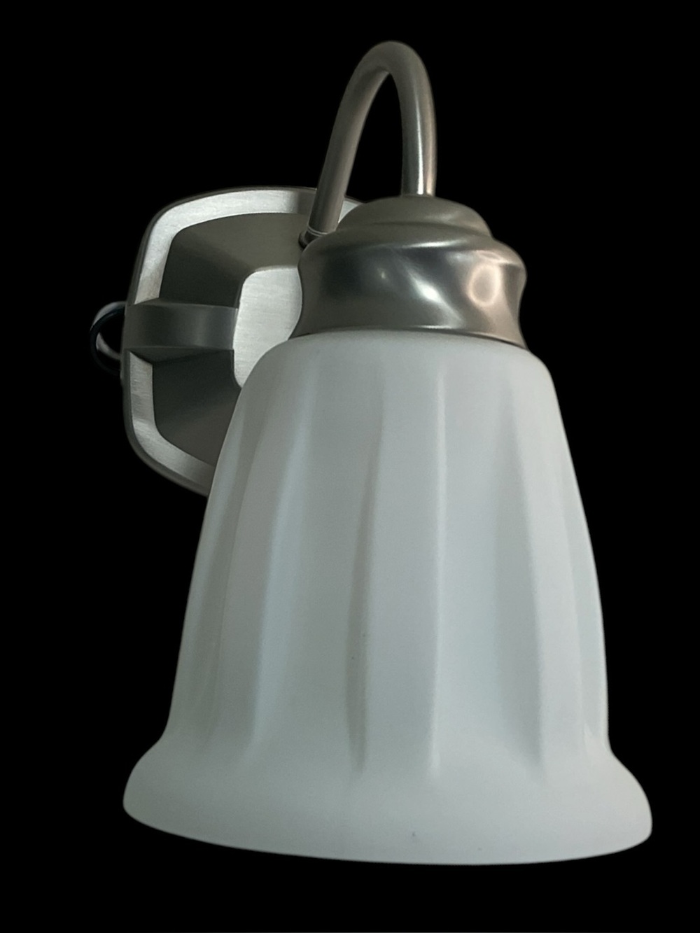 KICHLER Wall Sconce Light - Brushed Nickel Wall Mounted Satin Etched Opal Glass
